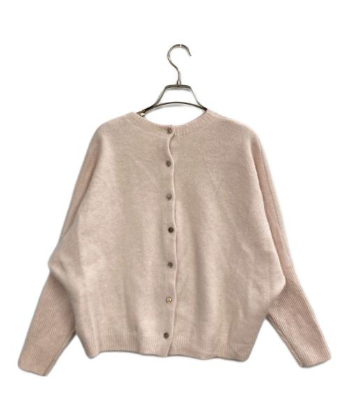 BEARDSLEY（ビアズリー）BEARDSLEY (ビアズリー) FOXウール後ろボタンニット ピンク サイズ:Fの古着・服飾アイテム