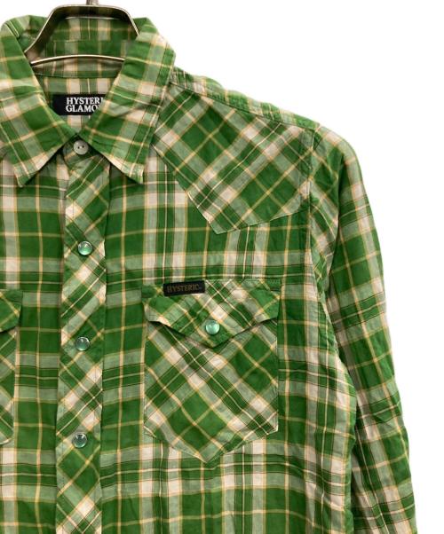 Hysteric Glamour（ヒステリックグラマー）Hysteric Glamour (ヒステリックグラマー) ウエスタンシャツ グリーン サイズ:Sの古着・服飾アイテム