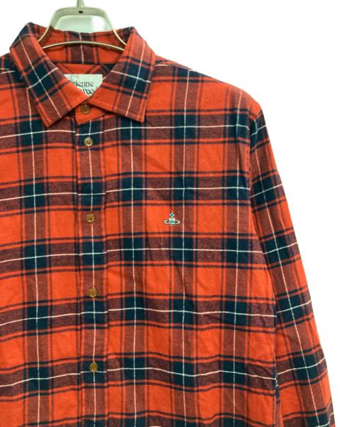Vivienne Westwood man（ヴィヴィアン ウェストウッド マン）Vivienne Westwood man (ヴィヴィアン ウェストウッド マン) FLANNEL CLASSIC SHIRT レッド サイズ:50の古着・服飾アイテム