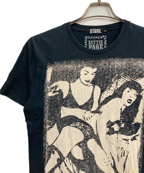 Hysteric Glamour（ヒステリックグラマー）Hysteric Glamour (ヒステリックグラマー) BETTIE PAGE プリントTシャツ ブラック サイズ:Mの古着・服飾アイテム