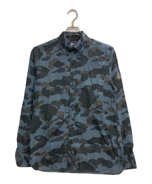 A BATHING APE（アベイシングエイプ）A BATHING APE (アベイシングエイプ) ボタンダウンシャツ ネイビー サイズ:Mの古着・服飾アイテム