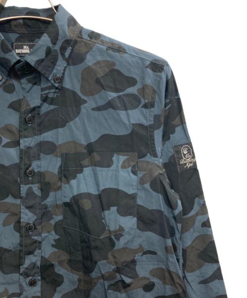 A BATHING APE（アベイシングエイプ）A BATHING APE (アベイシングエイプ) ボタンダウンシャツ ネイビー サイズ:Mの古着・服飾アイテム