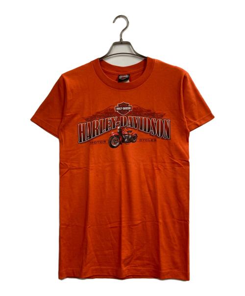 HARLEY-DAVIDSON（ハーレーダビッドソン）HARLEY-DAVIDSON (ハーレーダビッドソン) プリントTシャツ オレンジ サイズ:Sの古着・服飾アイテム