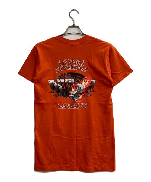 HARLEY-DAVIDSON（ハーレーダビッドソン）HARLEY-DAVIDSON (ハーレーダビッドソン) プリントTシャツ オレンジ サイズ:Sの古着・服飾アイテム