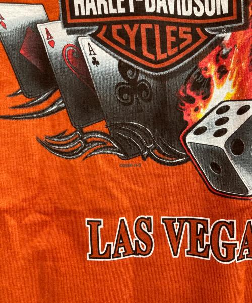 HARLEY-DAVIDSON（ハーレーダビッドソン）HARLEY-DAVIDSON (ハーレーダビッドソン) プリントTシャツ オレンジ サイズ:Sの古着・服飾アイテム