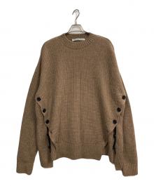 JOHN LAWRENCE SULLIVAN（ジョン ローレンス サリバン）の古着「FRONT SIDE BUTTONED CN SWEATER」｜ベージュ