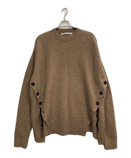 JOHN LAWRENCE SULLIVAN（ジョン ローレンス サリバン）JOHN LAWRENCE SULLIVAN (ジョン ローレンス サリバン) FRONT SIDE BUTTONED CN SWEATER ベージュ サイズ:Sの古着・服飾アイテム