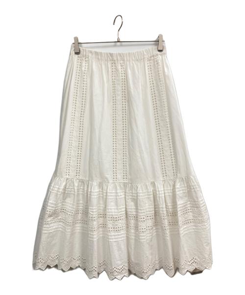 sese（セセ）sese (セセ) IENA (イエナ) カットワークレーススカート ホワイト サイズ:Sの古着・服飾アイテム