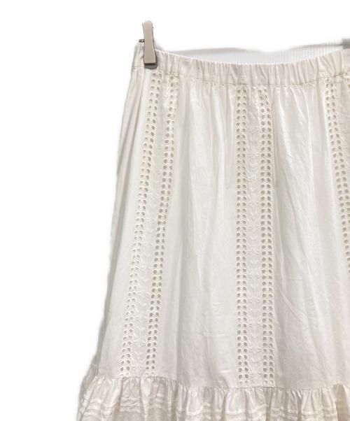 sese（セセ）sese (セセ) IENA (イエナ) カットワークレーススカート ホワイト サイズ:Sの古着・服飾アイテム