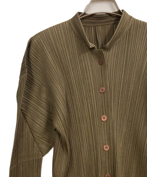 PLEATS PLEASE（プリーツプリーズ）PLEATS PLEASE (プリーツプリーズ) プリーツシャツ カーキ サイズ:3の古着・服飾アイテム
