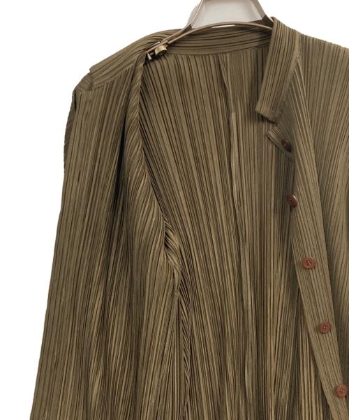 PLEATS PLEASE（プリーツプリーズ）PLEATS PLEASE (プリーツプリーズ) プリーツシャツ カーキ サイズ:3の古着・服飾アイテム