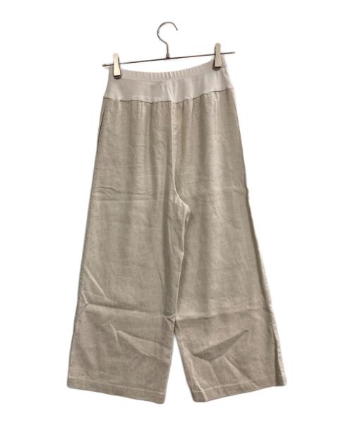 BEARDSLEY（ビアズリー）BEARDSLEY (ビアズリー) ウエストリブリネンパンツ ベージュの古着・服飾アイテム
