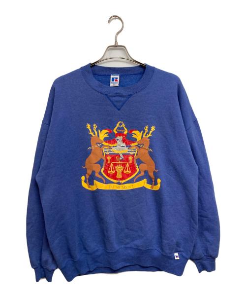 RUSSELL ATHLETIC（ラッセルアスレチック）RUSSELL ATHLETIC (ラッセルアスレチック) 前V裏起毛スウェット ブルー サイズ:XXLの古着・服飾アイテム