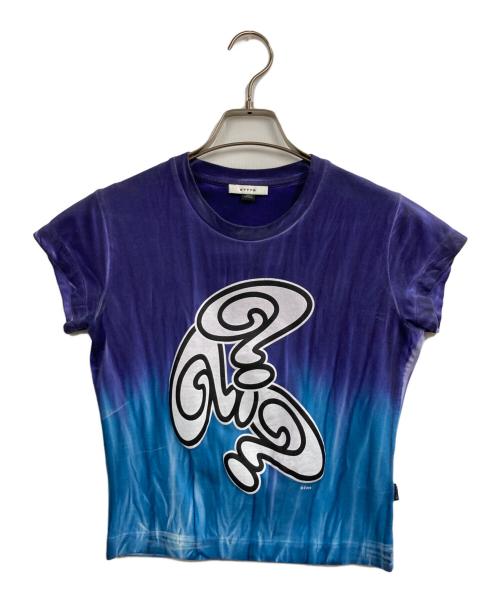 EVTYS（エイティーズ）EVTYS (エイティーズ) プリントTシャツ ブルー サイズ:Sの古着・服飾アイテム