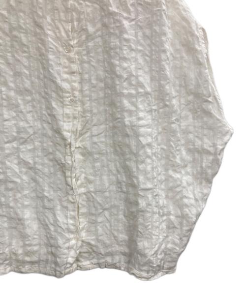 KAGURE（カグレ）kagure (カグレ) シャドウチェックブラウス ホワイト サイズ:FREEの古着・服飾アイテム