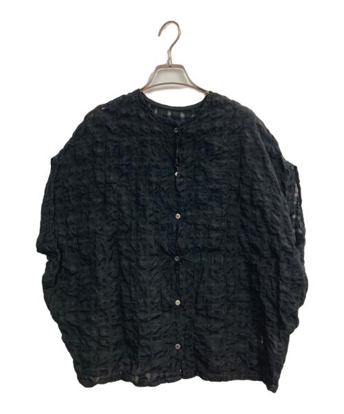 KAGURE（カグレ）kagure (カグレ) シャドウチェックブラウス ブラック サイズ:FREEの古着・服飾アイテム