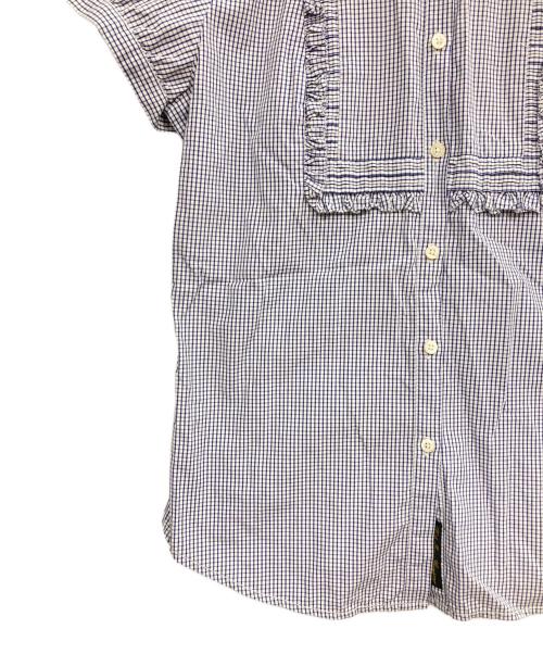 POLO JEANS（ポロジーンズ）POLO JEANS (ポロジーンズ) 90s-00s チェックフリルブラウス ブルー サイズ:Lの古着・服飾アイテム