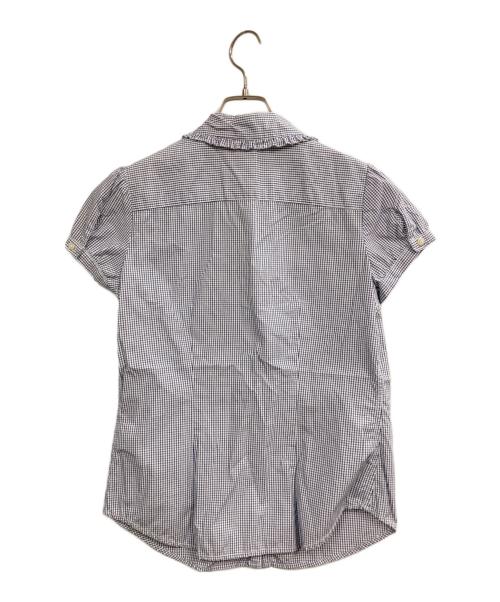 POLO JEANS（ポロジーンズ）POLO JEANS (ポロジーンズ) 90s-00s チェックフリルブラウス ブルー サイズ:Lの古着・服飾アイテム
