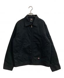 Dickies（ディッキーズ）の古着「中綿キルティングジップアップワークジャケット」｜ブラック