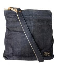 PORTER（ポーター）の古着「JEAN  SHOULDER BAG RIGID」｜インディゴ