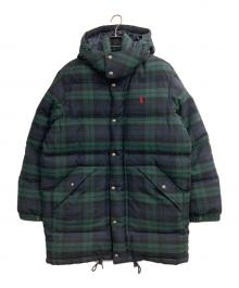 POLO RALPH LAUREN（ポロ・ラルフローレン）の古着「Boulder Black Watch Down」｜グリーン×ネイビー