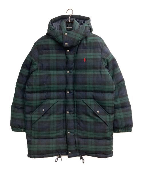 POLO RALPH LAUREN（ポロ・ラルフローレン）POLO RALPH LAUREN (ポロ・ラルフローレン) Boulder Black Watch Down グリーン×ネイビー サイズ:Lの古着・服飾アイテム