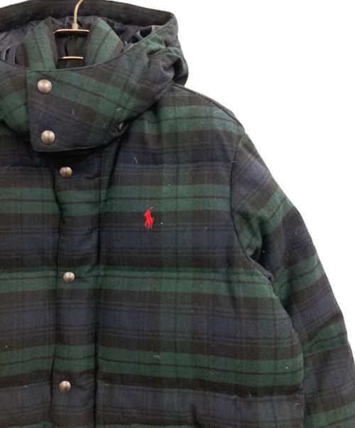 POLO RALPH LAUREN（ポロ・ラルフローレン）POLO RALPH LAUREN (ポロ・ラルフローレン) Boulder Black Watch Down グリーン×ネイビー サイズ:Lの古着・服飾アイテム