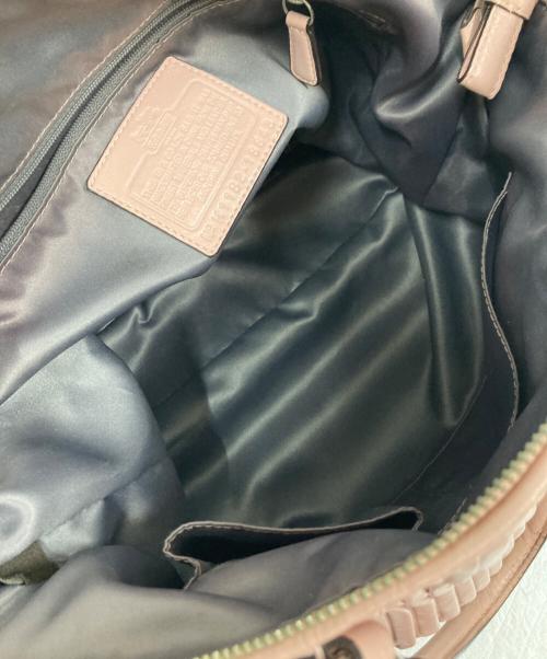 COACH（コーチ）COACH (コーチ) マディソンギャザードレザーリンジーサッチェル ピンクの古着・服飾アイテム