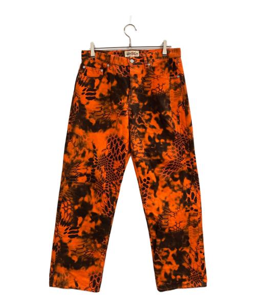stussy（ステューシー）stussy (ステューシー) BIG OL' JEAN DENIM Kryptek Camo オレンジ サイズ:W30の古着・服飾アイテム