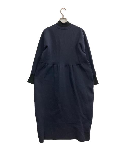 BEARDSLEY（ビアズリー）BEARDSLEY (ビアズリー) バイカラーニットワンピース ネイビー サイズ:Fの古着・服飾アイテム