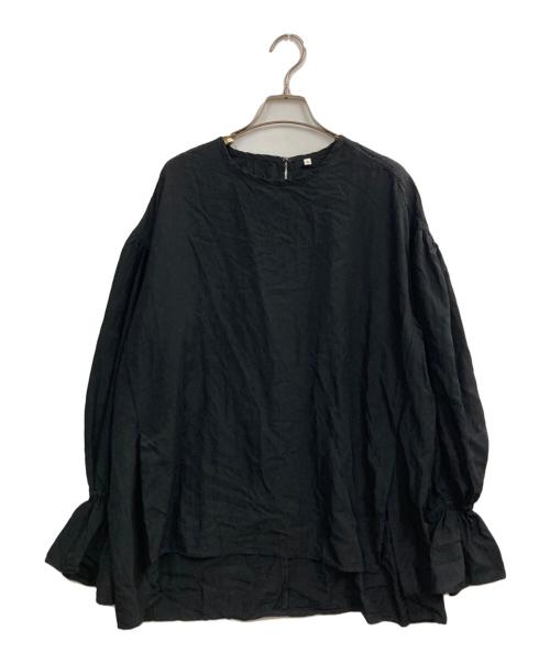 BEARDSLEY（ビアズリー）BEARDSLEY (ビアズリー) ギャザーカフスシャツ ブラック サイズ:Fの古着・服飾アイテム