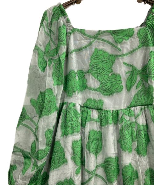 Diagram（ダイアグラム）Diagram (ダイアグラム) 23SS フラワージャガードワンピース グリーン サイズ:36の古着・服飾アイテム