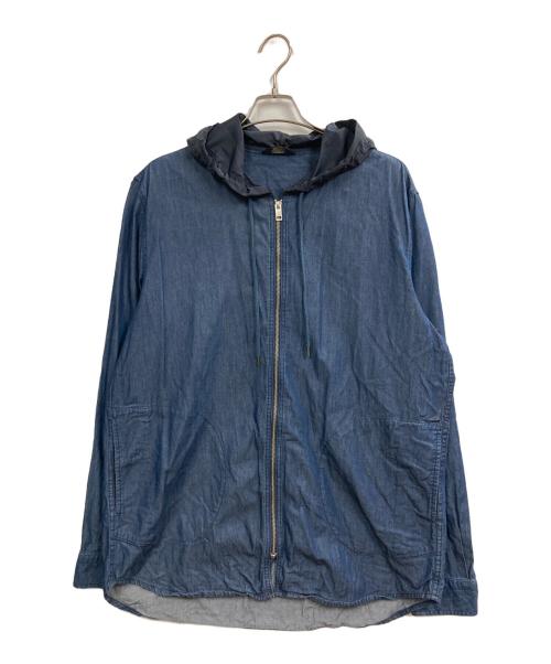 DIESEL（ディーゼル）DIESEL (ディーゼル) デニム切替フーデットジャケット ネイビー サイズ:XXLの古着・服飾アイテム