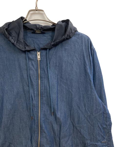 DIESEL（ディーゼル）DIESEL (ディーゼル) デニム切替フーデットジャケット ネイビー サイズ:XXLの古着・服飾アイテム