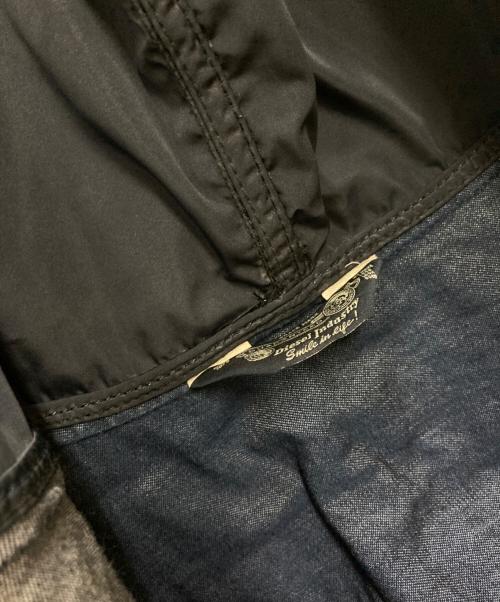 DIESEL（ディーゼル）DIESEL (ディーゼル) デニム切替フーデットジャケット ネイビー サイズ:XXLの古着・服飾アイテム