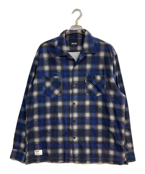 Schott（ショット）Schott (ショット) チェックシャツ ブルー サイズ:2XLの古着・服飾アイテム