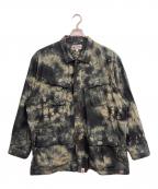 A BATHING APEアベイシングエイプ）の古着「TIE DYE ARMY JUNGLE FATIGUE SHIRT JACKET」｜カーキ