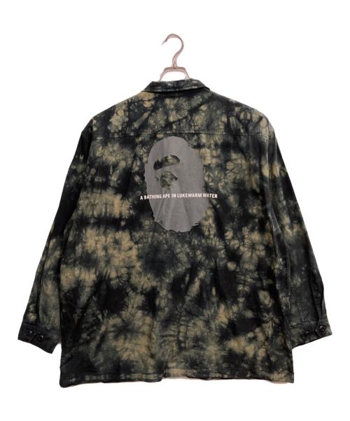 A BATHING APE（アベイシングエイプ）A BATHING APE (アベイシングエイプ) TIE DYE ARMY JUNGLE FATIGUE SHIRT JACKET カーキ サイズ:2XLの古着・服飾アイテム