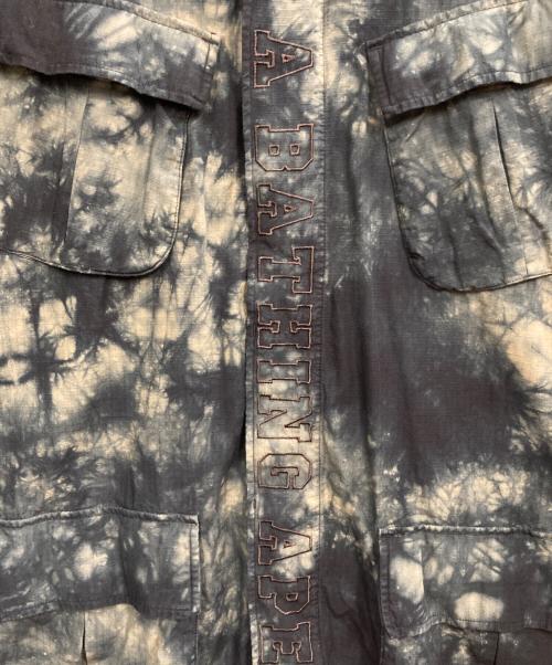 A BATHING APE（アベイシングエイプ）A BATHING APE (アベイシングエイプ) TIE DYE ARMY JUNGLE FATIGUE SHIRT JACKET カーキ サイズ:2XLの古着・服飾アイテム
