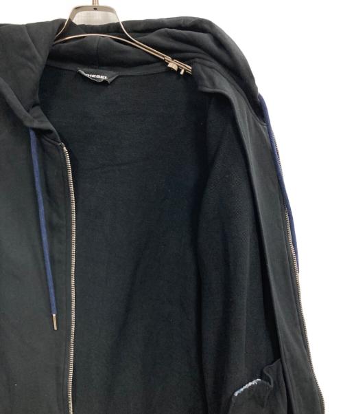 DIESEL（ディーゼル）DIESEL (ディーゼル) ジップパーカー ブラック サイズ:XXLの古着・服飾アイテム