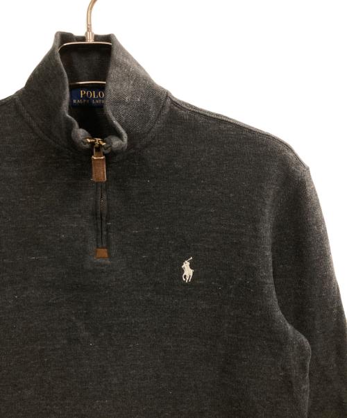 POLO RALPH LAUREN（ポロ・ラルフローレン）POLO RALPH LAUREN (ポロ・ラルフローレン) ハーフジップスウェット グレー サイズ:Sの古着・服飾アイテム