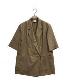 Spick and Span（スピック＆スパン）の古着「ドライクロスハーフスリーブジャケット」｜ブラウン