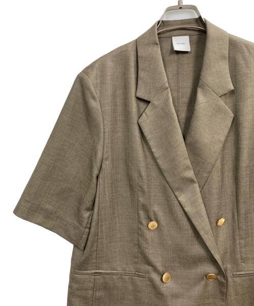 Spick and Span（スピック＆スパン）Spick and Span (スピック＆スパン) ドライクロスハーフスリーブジャケット ブラウン サイズ:38の古着・服飾アイテム