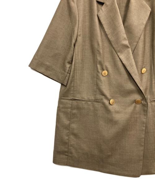 Spick and Span（スピック＆スパン）Spick and Span (スピック＆スパン) ドライクロスハーフスリーブジャケット ブラウン サイズ:38の古着・服飾アイテム