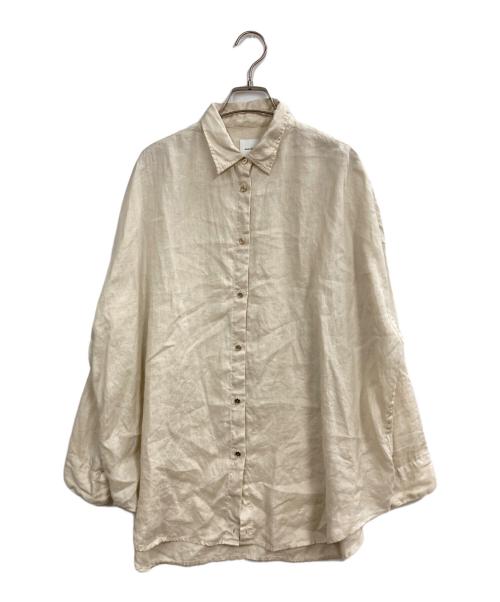 Spick and Span（スピック＆スパン）Spick and Span (スピック＆スパン) 80リネンカシュクールビッグシャツ ベージュ サイズ:記載なし（実寸サイズを参照ください）の古着・服飾アイテム