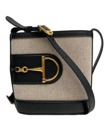 GUCCI（グッチ）の古着「HAAKF ショルダーバッグ」｜ホワイト×ブラック