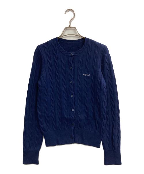 THE TOE（ザ・トゥー）THE TOE (ザ・トゥー) ケーブルカーディガン ネイビー サイズ:Mの古着・服飾アイテム