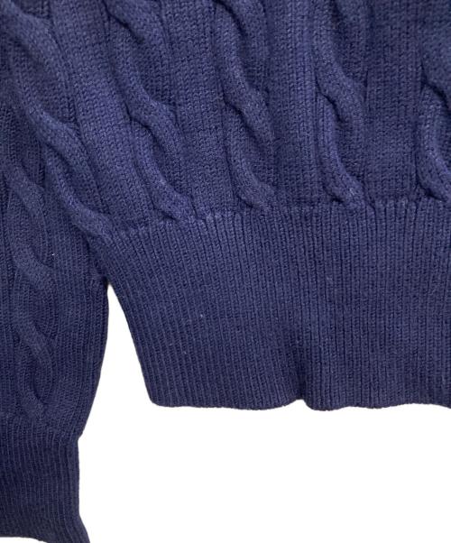 THE TOE（ザ・トゥー）THE TOE (ザ・トゥー) ケーブルカーディガン ネイビー サイズ:Mの古着・服飾アイテム
