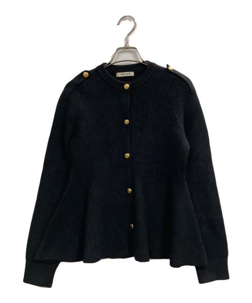 THE TOE（ザ・トゥー）THE TOE (ザ・トゥー) Rosen Peplum Cardigan ブラック サイズ:Mの古着・服飾アイテム