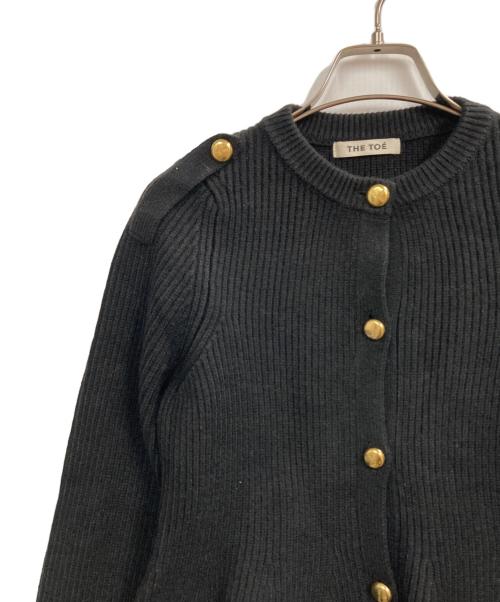 THE TOE（ザ・トゥー）THE TOE (ザ・トゥー) Rosen Peplum Cardigan ブラック サイズ:Mの古着・服飾アイテム